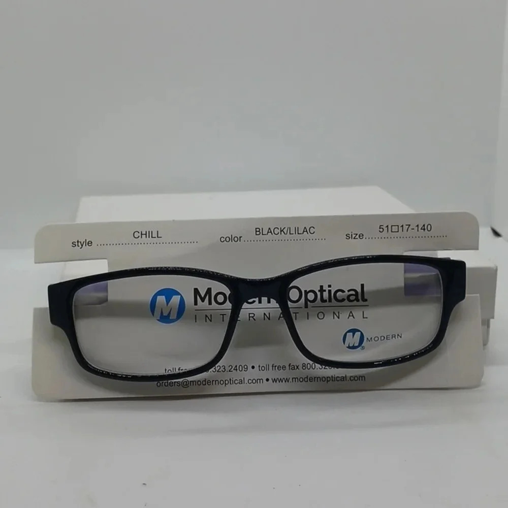 NWT WOMEN'S MODERN OPTICAL EYEGLASS FRAMES CHILL BLACK LILAC